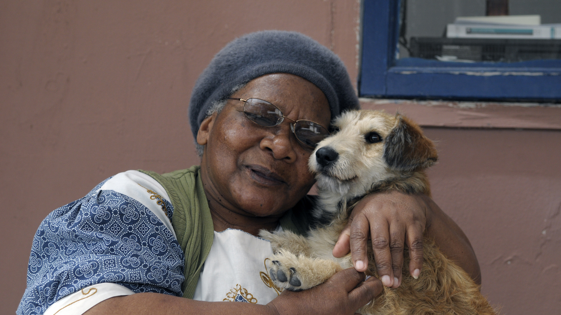 local woman and her dog
